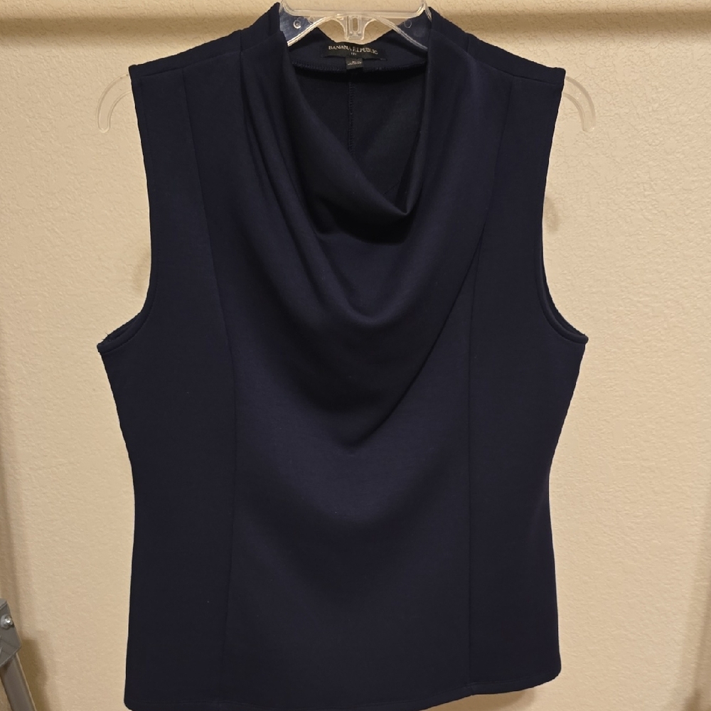 Banana Republic Navy Sleeveless Blouse